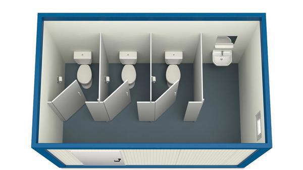 Kontener Sanitarny 4m HI-FIX 3 WC